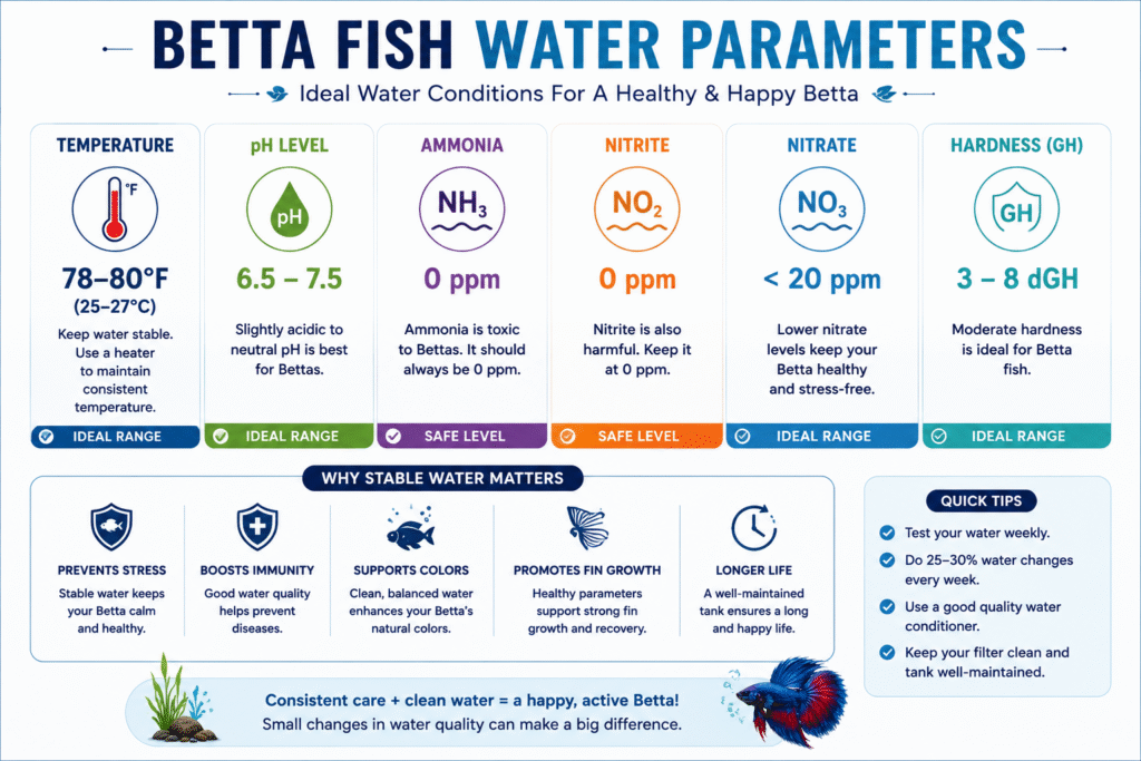 betta fish water parameters