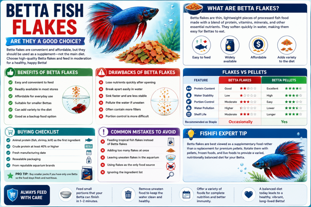 Betta Fish Food: What to Feed, How Much & Complete Feeding Guide (2026) 7 Betta fish flakes
