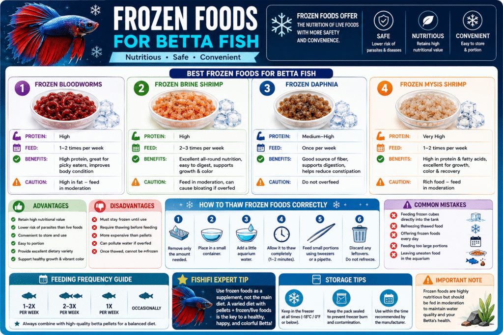 Betta Fish Food: What to Feed, How Much & Complete Feeding Guide (2026) 5 Frozen foods for betta fish guide